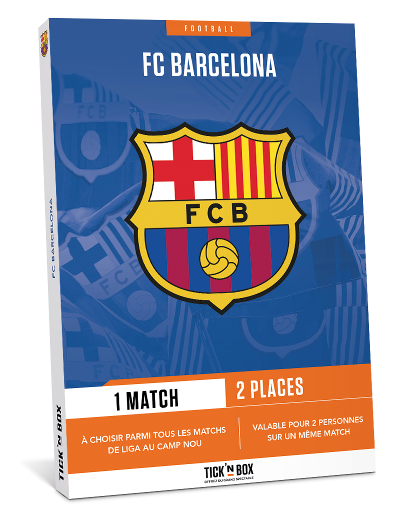 Coffret cadeau match football FC Barcelone - Tick'nBox Football